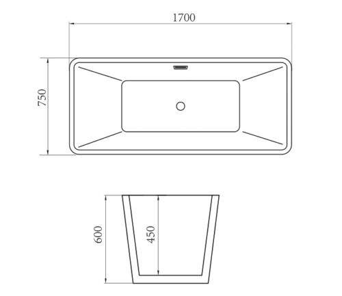 Bồn tắm nằm không massage Govern JS 6106 5 bon tam khong massage govern JS 6106 2