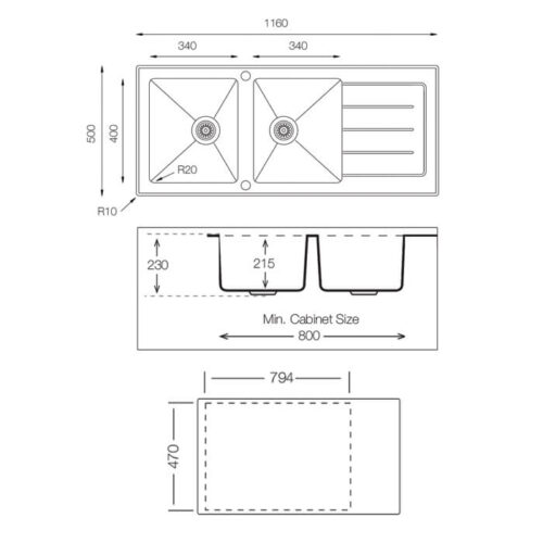Chậu rửa bát đôi Dudoff ELIO 2B 7 dudoff elio 2b 1