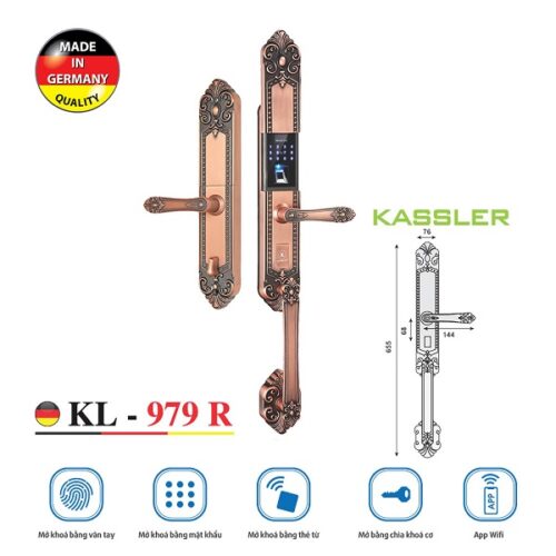 Khóa điện tử Kassler KL 979 R APP/ Khóa vân tay tân cổ