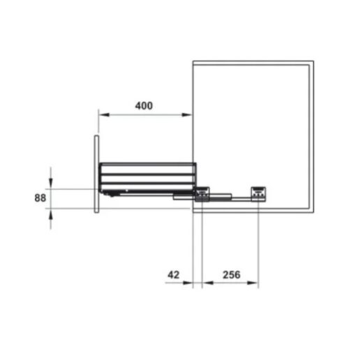 Kích thước của Bộ rổ bát đĩa Cappella Hafele 549.08.206 mạ chrome