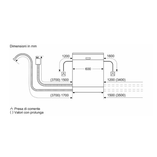 Máy rửa bát độc lập Bosch SMS8TCI01E serie 8 20 Kích thước Máy rửa bát độc lập Bosch SMS8TCI01E
