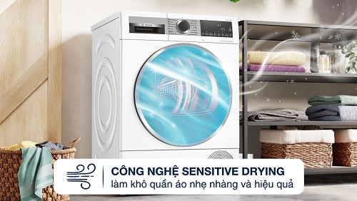 Công nghệ máy sấy bơm nhiệt Bosch 9 kg WQG24570SG Công nghệ máy sấy bơm nhiệt Bosch 9 kg WQG24570SG