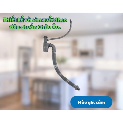 Thiết kế Siphon chậu rửa bát 1 hố Kluger KSP-301