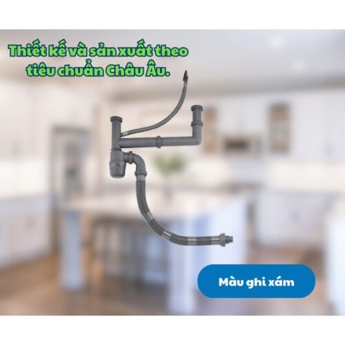 Thiết kế Siphon chậu rửa bát 1 hố Kluger KSP-302