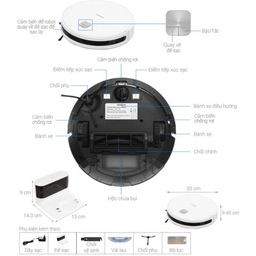 Robot hút bụi Hitachi RV-X15N 7 Chi tiết robot hút bụi Hitachi RV-X15N