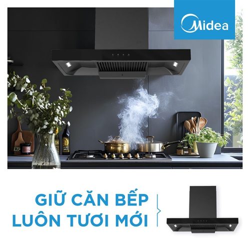 Ảnh thực tế máy hút mùi Midea MH90B82ET21BG-VN