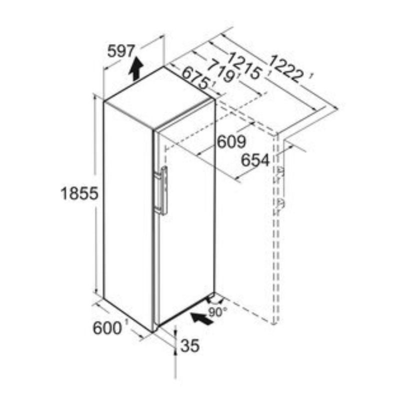 Tủ mát độc lập Liebherr SRsdd 5230 001 22 4 Kích thước tủ mát độc lập Liebherr SRsdd 5230 001 22
