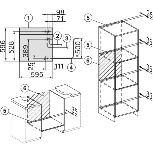 Lò hấp kết hợp nướng âm tủ Miele DGC 7845 HC Pro EDST/CLST 9 Kích thước lò hấp kết hợp nướng âm tủ Miele DGC 7845 HC Pro EDST/CLST