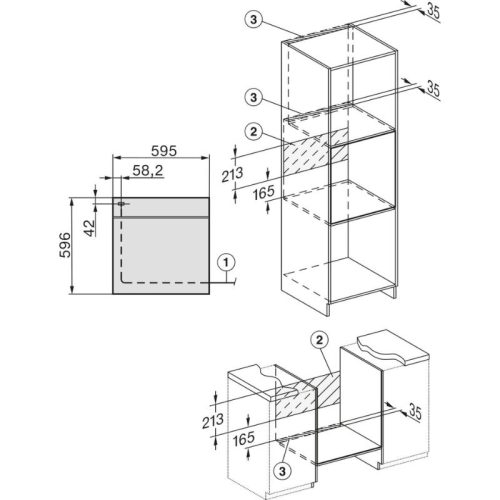 Kích thước lò nướng Miele H 2861 B EDST/CLST