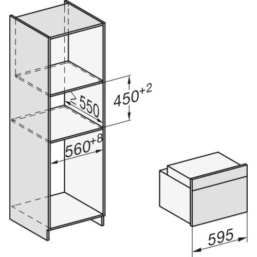 Kích thước lò nướng Miele H 7840 BPX BRWS