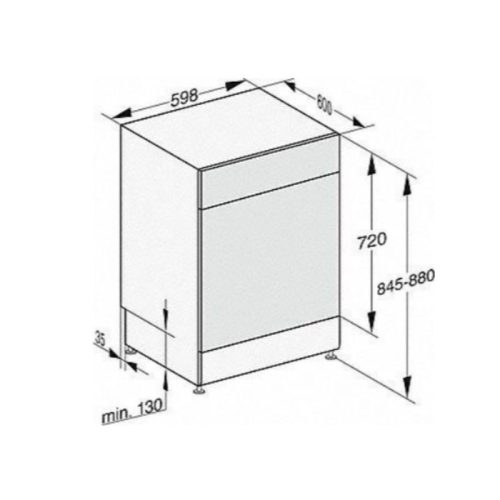 Kích thước máy rửa bát Miele G 5210 SCI BW