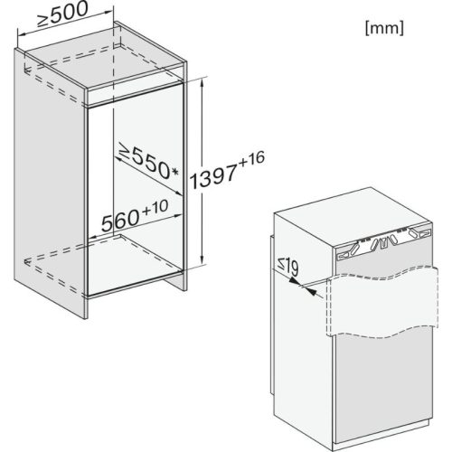 Kích thước tủ đông Miele FNS 7470D