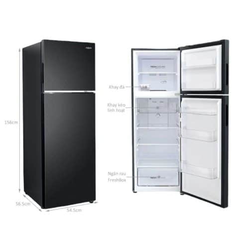 Kích Thước Tủ lạnh 2 cánh ngăn đá trên Inverter 241 lít Aqua AQR-T278FA(SC)