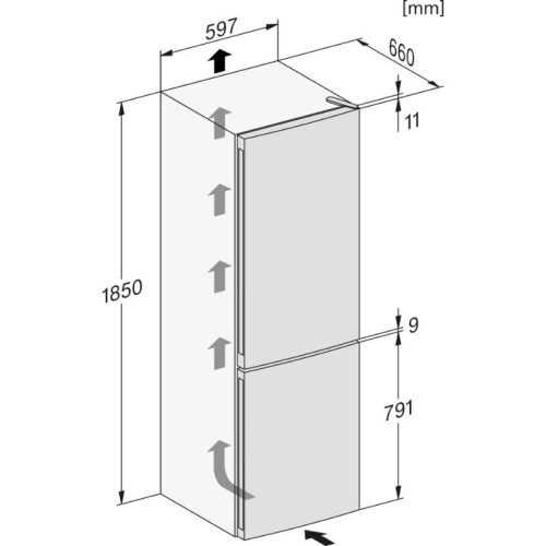 Tủ lạnh Miele KFN 4374 ED WS 8 Kích thước tủ lạnh Miele KFN 4374 ED WS