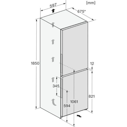 Kích thước tủ lạnh Miele KFN 4395 CD EDST