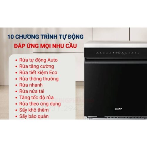 Chương trình máy rửa bát Comfee CDW-14F60TB