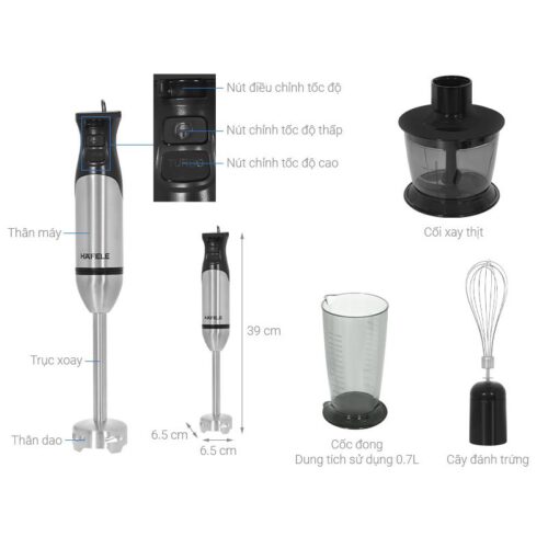 Kích thước Máy xay cầm tay Hafele 535.44.166