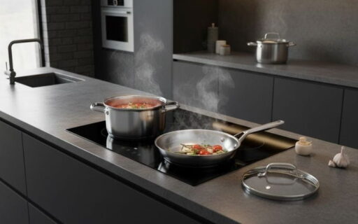 Bộ nồi chảo Grandx GX605 NOBLE 8 Bộ nồi GX605 Noble Tương thích mọi loại bếp